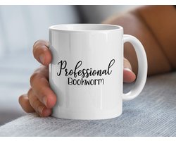 Professionele Boekenwurm Mok, Lezen Mok, Cadeau Voor Boekenliefhebbers, Koffie Mok, Theemok, Grappige Mok, Nieuwe Mok