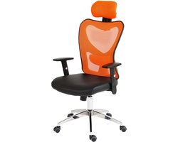 Professionele bureaustoel Atlanta, bureaustoel bureaustoel, kunstleer ~ oranje