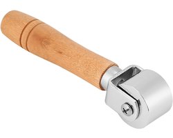 Professionele Edge Creaser voor Leerbewerking met Houten Handvat en Klemplaat - 100 mm, 60 mm en 26 mm - Perfect voor Leren Projecten en Creatieve Ambachten