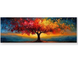 Professionele giclée-print - boom des levens - 1 stuk - 120 x 30 cm - katoen
