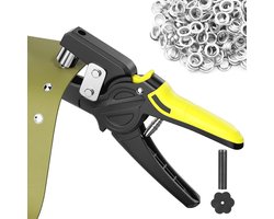 Professionele Klinknageltang met 500 Oogjes - Multifunctionele Gatmachine voor Dekzeilen, Zonnezeil, Karton, Leer en PVC