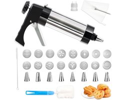 Professionele koekjespers met 9 spuitmondjes en 16 sjablonen voor koekjes, gebak en churros, ideaal voor bakliefhebbers en patissiers