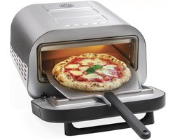 Professionele pizzaoven tot 400 graden met vuurvaste steen - 1700 W, kookt in 2 minuten