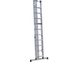 Professionele Reformladder | 3-delig | 3x10 treden | Aluminium | Anti slip | EN 131-1 + 2, NEN 2484, TÜV en GS gecertificeerd