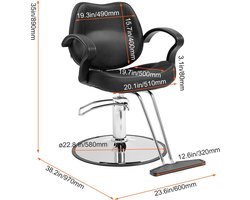 Professionele Salon Stoel - Behandel Stoel - Visagie, PMU, Beautysalon, Nagelstudio, Make-up - Kruk - Stoel - Salon & Studio Inrichting - Spa - Massage Tafel - Schoonheidssalon - Schoonheidsspecialiste - Kapper - 23x19x41 Inch