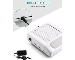Professionele Tafel Nagelstofzuiger 80W met Vervangbare Filters voor Salonkwaliteit Afzuiging