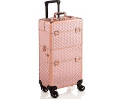 Professionele Trolley - Diamond Rose Gold - Hoogte 76 cm