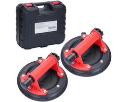Professionele Zuignappen Set van 2 met Draagkoffer - Vacuümlifter voor Glas, Tegels, Marmer, en Meubels - Draagkracht 100 kg