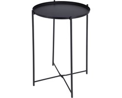 ProGarden - Bijzettafel - rond - 35x47 - cm - zwart