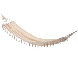 ProGarden - Hangmat - 200x100 cm - Beige - Katoen/Polyester