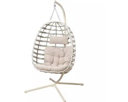 ProGarden - Hangstoel - met kruisframe - Met Kussen - Beige
