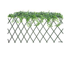 ProGarden - Klimplantrooster - Uittrekbaar Plantenrek 180 x 90 cm - Kunststof - Groen - Tuinrek voor Klimplanten