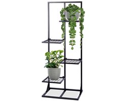 ProGarden - Plantenrek - met - 4 - schappen - 40x27x102 - cm - zwart