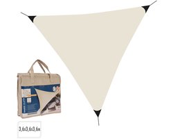 ProGarden - Schaduwdoek - driehoek - 3,6x3,6x3,6 - m - crèmekleurig
