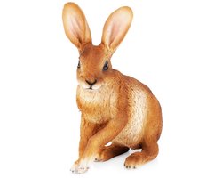 ProGarden - Tuinbeeld Zittende Haas - 21x11x27,5 cm - Synthetische Steen - Weerbestendig