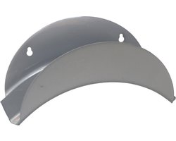 Progarden Tuinslanghouder metaal - zilver - 28 x 13 x 13 cm - wandbevestiging