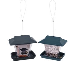 ProGarden - Vogelhuisje - 17,5 cm - Transparant - Donkergroen