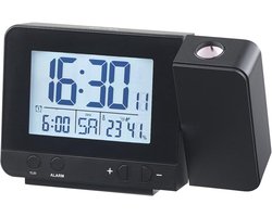 Projectie Klok - Thermo Hygrometer - Rode Projectie Op Wand/Plafond Met Snooze En USB Opladen - 1 Stuk - Zwart