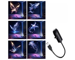 Projectielamp - Nachtlampje Kind - 360 Graden Roterend Sfeerlicht - Inclusief 6 Projectieplaten - USB Aansluiting - Oceaan Projector Babykamer