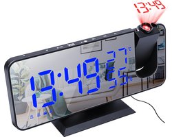 Projectiewekker - Digitale wekker - Wekkerradio - Blauw
