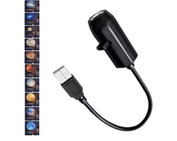Projector - Planet Projector Sterren Nachtlamp - Galaxy Projector voor Slaapkamer en Kinderkamer - Ruimtelamp met Planeten - USB Aangedreven - 10 Patronen - 1 stuk