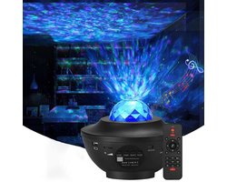 Projector sterrenhemel - nachtlampje kinderen - Sterrenhemellamp - Sterrenlicht met Bluetooth-luidspreker - Sterrenlicht voor thuisbioscoop/gamekamer - 16,2*16,2*13 cm
