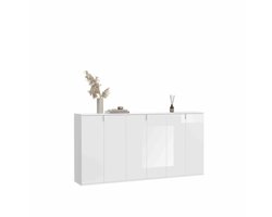 Projectxcombinatie wit hoogglans - 34x183x99cm
