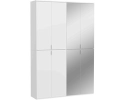 Projectxcombinatie witte hoogglans spiegel - 34x122x193cm