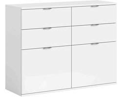 Projectxladekast wit hoogglans wit NB - 34x120x85cm