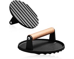 PROKING XL Hamburger & Vlees pers - Gewicht - Gietijzer - Hittebestendig - BBQ accessoires - Barbecue - Smash burger - Gereedschap - Hamburgermaker - Extra zwaar