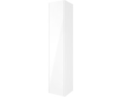 Proline hoge kast met 1 push-to-open deur en 4 glazen planchetten 35 x 35 x 169 cm, glans wit
