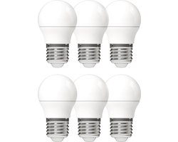 ProLong LED Lampen bol - Grote E27 fitting - Warm wit - 4W 40W - 6 stuks - Lamp - Ledlampen