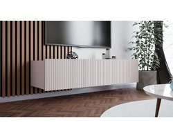 Promeubels - Tv meubel Kingston - Kasjmier (Beige) - 150cm - Tv kast - Hangend of staand