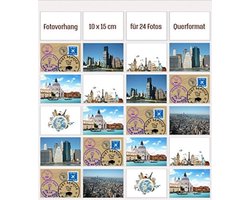 PromoHome Fotogordijn Transparant voor 24 Foto's 10x15 cm - Wanddecoratie Fotocollage