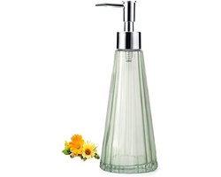 PromoHome Glazen Zeepdispenser met Antislip Design - Groen