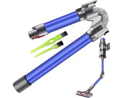 PromoHome Telescopische Verlengbuis Geschikt voor Dyson V8, V10, V11, V7, V15,- Opvouwbare Aluminium Stang voor Reiniging Onder Meubels, Bed, Bank en Tafel - Blauw