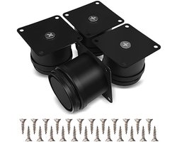 PromoHome Verstelbare Meubelpoten Set - Zwarte Metaal Poten voor Stabiele Meubels