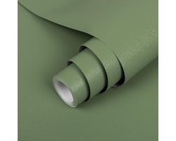 PromoHome Zelfklevende Meubelfolie - Groen Mat Oppervlak - Waterbestendige Bescherming