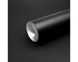 PromoHome Zelfklevende Reparatiepatch voor Meubels - Zwart Kunstleer - 30x300 cm