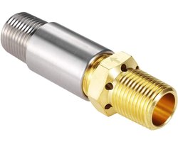 Propaangas Ventiel - Mengventiel Hoge Capaciteit - Vuurkorf Buiten - 90K BTU Maximaal - 1/2 NPT Aansluiting - Zilver Messing