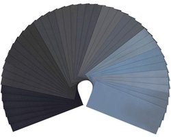 ProPapier Schuurpapier set 45 stuks - Korrel P120 P220 P320 P400 P600 P800 P1000 P1200 P1500 P2000 P2500 P3000 P4000 P5000 P7000 P10000 /Auto polijsten / Meubels / Metaal