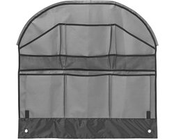 ProPlus 9-Vaks Wiel Organizer - 84x86 cm met Keder – Wielflap met Opbergvakken - Tentorganizer - Campingorganizer - Wiel Schort – Voor caravan - Georganiseerd reizen - Efficiënte opbergruimte - Grijs