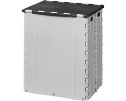 ProPlus Afvalbak met deksel- kunststof - grijs - opvouwbaar - 25 x 31 x 38 cm - 35 liter