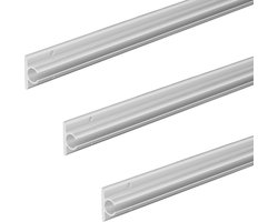 ProPlus Aluminium Tentrail - 120 x 2,5 cm - Luifelrail - Railprofiel - Caravanprofiel - Kederprofiel - Peesrails - Veelzijdig - Eenvoudig Bevestigen van Kederpezen - Set van 3 stuks - 90° - Zelfklevend - Zilver - Universeel