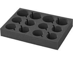 ProPlus Bekerhouder - Geschikt voor 12 Glazen: 4 x Ø7,5 cm en 8 x Ø6 cm - Glashouder - Zacht Foam - Organizer Caravan - Opbergen Keuken Kasten - Ruimtebesparend - Camper- Caravanaccessoires - Voor Glazen, Bekers of Kopjes