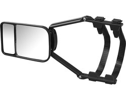 ProPlus Caravanspiegel Duo - Opzetspiegel - Verstelbaar - Universeel voor Links en Rechts - 23 cm - Caravan Accessoires - E-gekeurd - Zwart