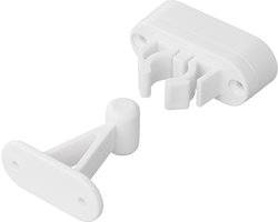 ProPlus Deurvanger met Flexibele Klem - Camper Deurstop - Deurklem - Deurhouder - Simpele en Snelle Montage - Veilig en Eenvoudig deur open - Scharnierfunctie - Flexibele Caravandeurhouder - 2-delig - Wit