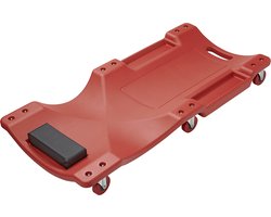 ProPlus Garage Rolbed - 92 cm - Montagekar - Werkkruk op Wielen - Ligkar - Rood
