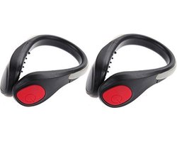ProPlus LED schoenclip - rood - 2 stuks - verhoogde zichtbaarheid - weersbestendig