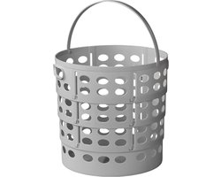 ProPlus Opvouwbare Wasmand - Ø 35 cm, H: 34 cm - Compact - Met 2 zijgrepen - Strijkmand - Opbergmand - Caravan- camperaccessoires - Lichtgrijs